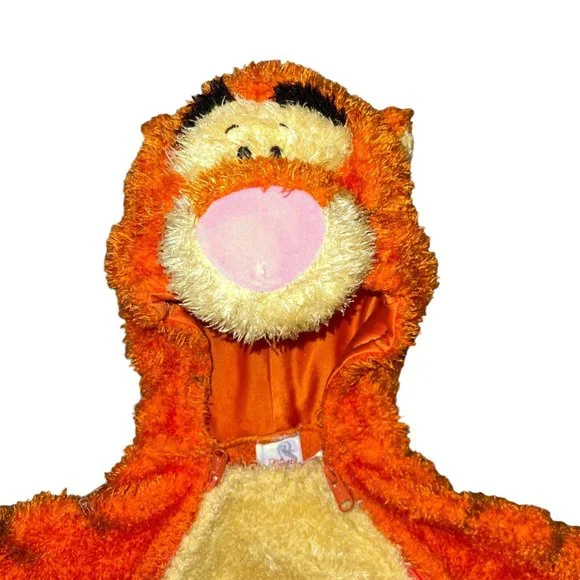 Disney Winnie the Pooh Tigger Costume Infant 24 Mo One Piece Halloween Hooded - Picture 2 of 10